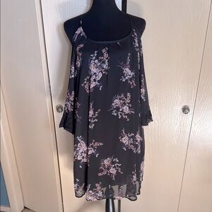 Floral Black Dress